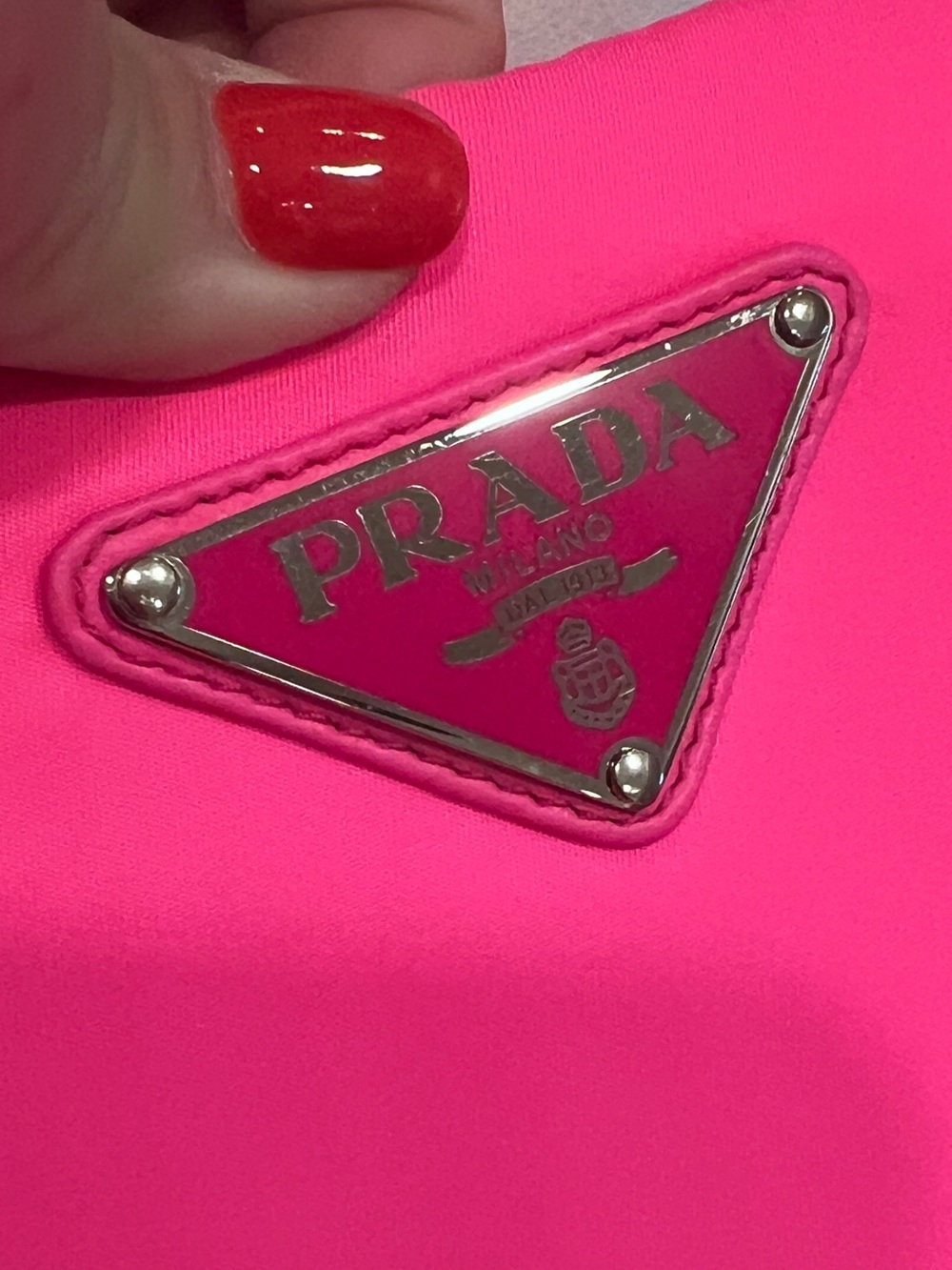 PRADA⭐️🌸Tessuto Nylon Soft padded Hot Pink! Neon! crossbody bag! Offers.